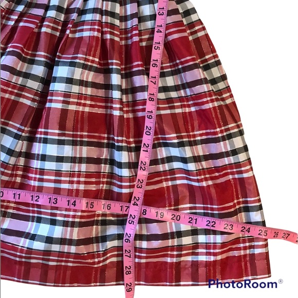 Jona Michelle Girls red black plaid a line dress sleeveless Girls size 7 - Picture 10 of 13